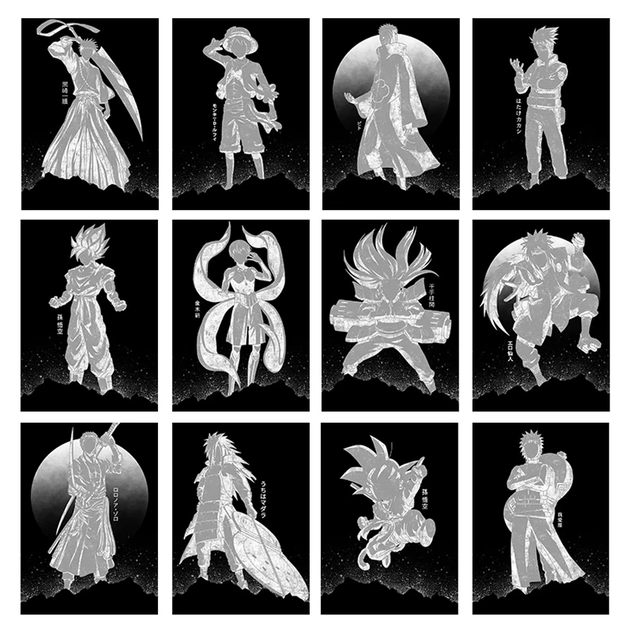 Японское аниме сделай сам алмазная живопись черно-белый Наруто Жемчуг дракона 5D