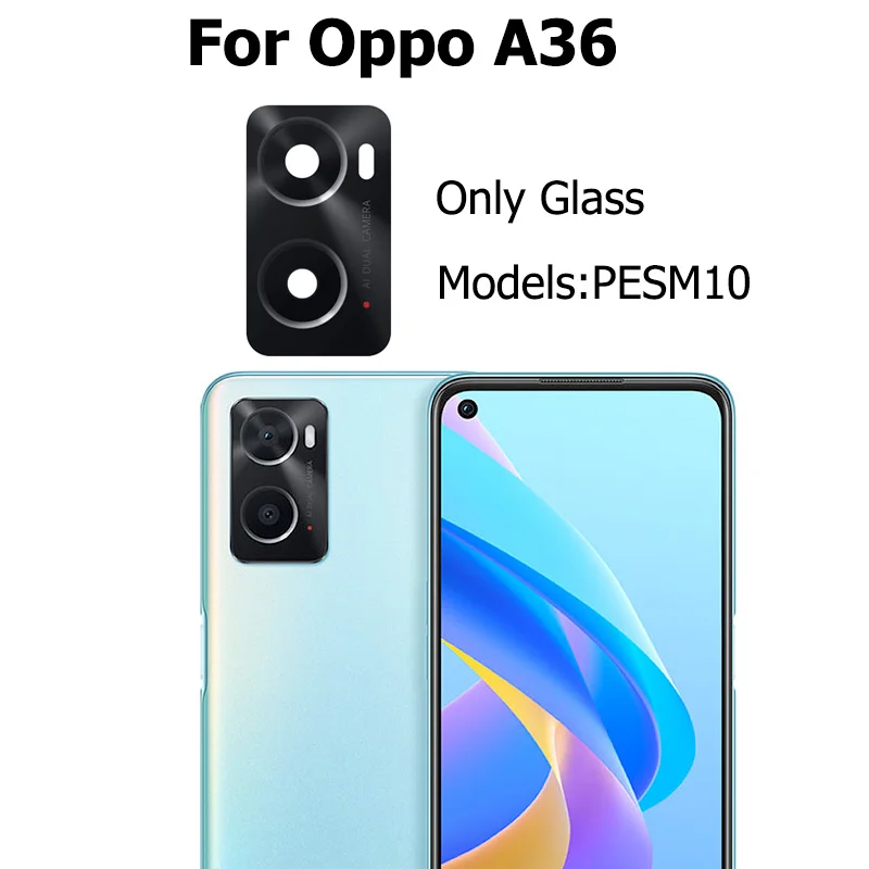 

10 шт. стекло для задней камеры для Oppo A36 PESM10 замена стеклянной крышки объектива задней камеры с клеем, запасные части стикер