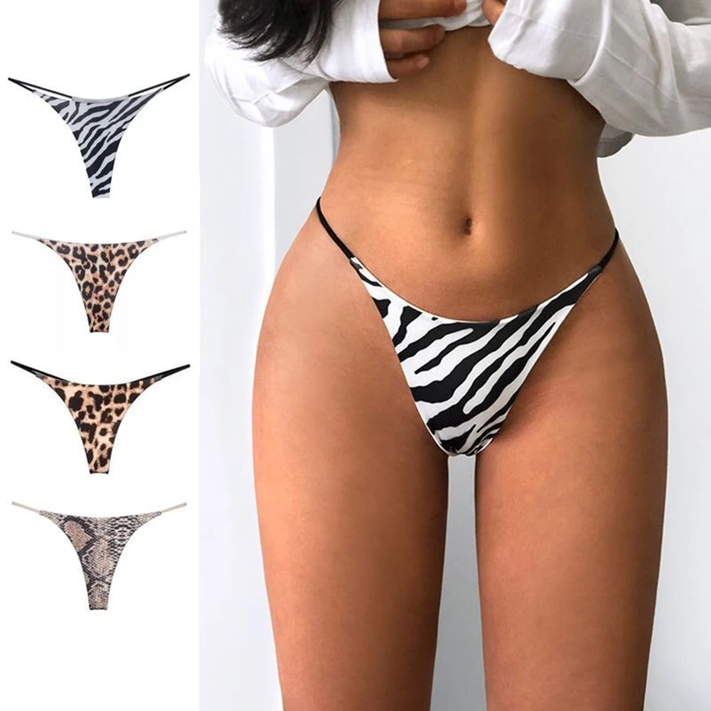 

Women Sexy G-String Leopard Bikini Thong Comfort T-back Seamless Panties Lingerie Underwear Soft Female Tanga