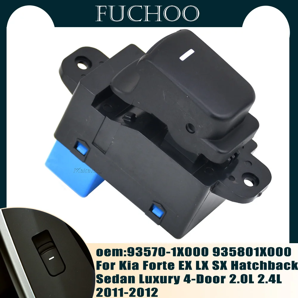 

Electric Power Window Master Control Switch Regulator Button For Kia Forte EX LX SX Hatchback Sedan Luxury 4-Door 93570-1X000