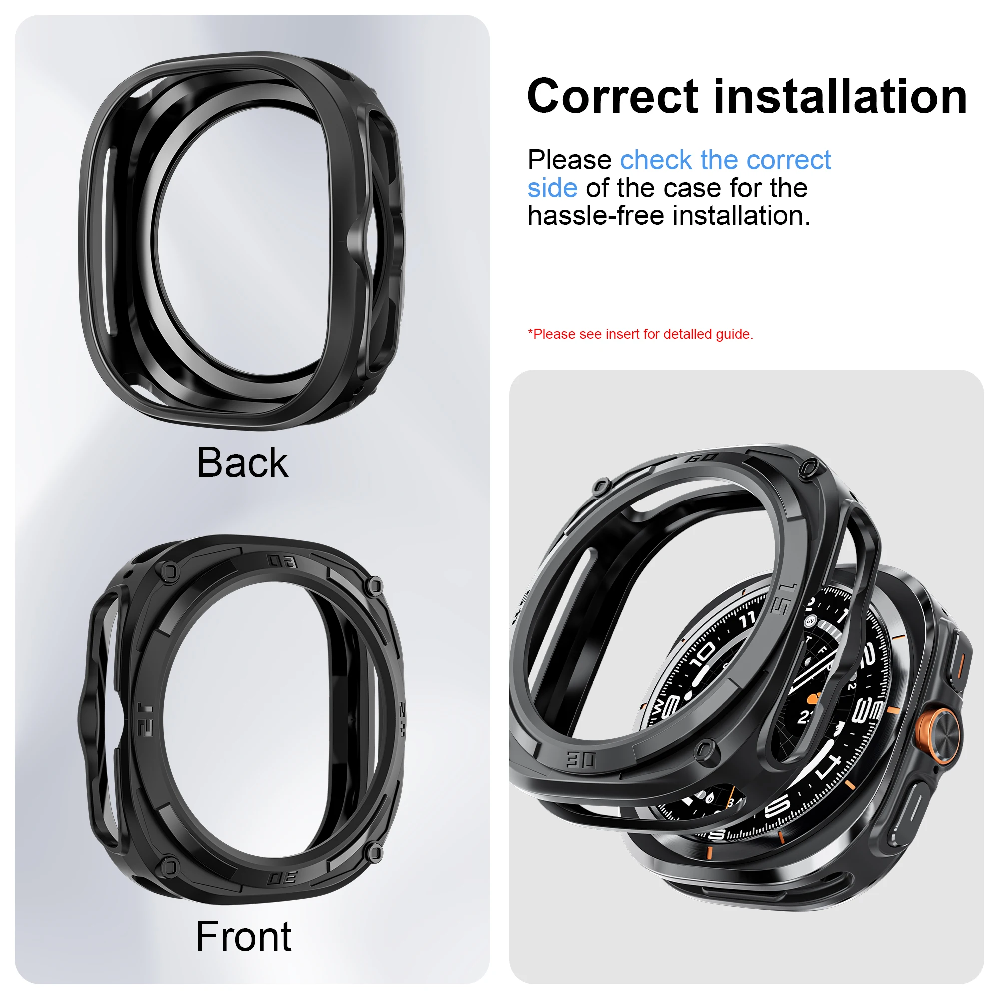 Прочный Чехол-рамка для Samsung Galaxy Watch Ultra чехол 47 мм аксессуары жесткая рамка из