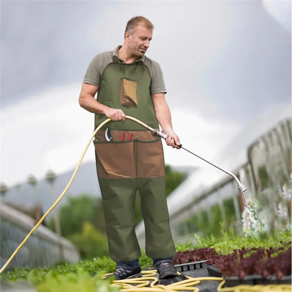 

Youpin Garden Apron Multiple Pockets 600D Oxford Cloth Color Blocking Extended Version Gardening Pruning Apron