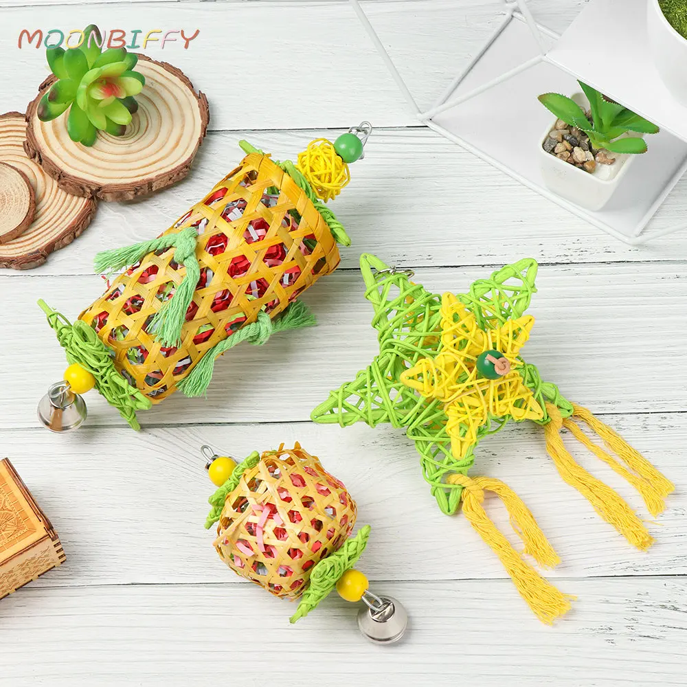 Chewing Bird Toys Ball In Rattan Parrot Toy Budgie Parakeet Cockatiel Chewing Toy Toys Parrot Cages Toys