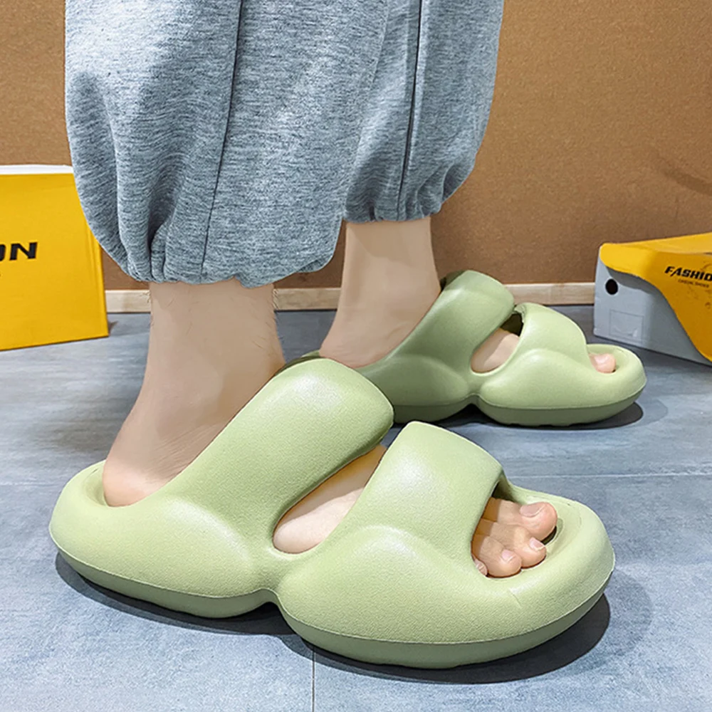 

Шлепанцы мужские для дома Нескользящие, мягкие сандалии из ЭВА, мультяшный рисунок, пляжные тапочки, летняя модель, 2022