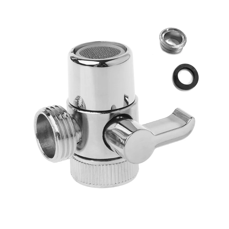 

Brass 3-way Diverter Valve Faucet Connector Adapter Three Head Function Switch new