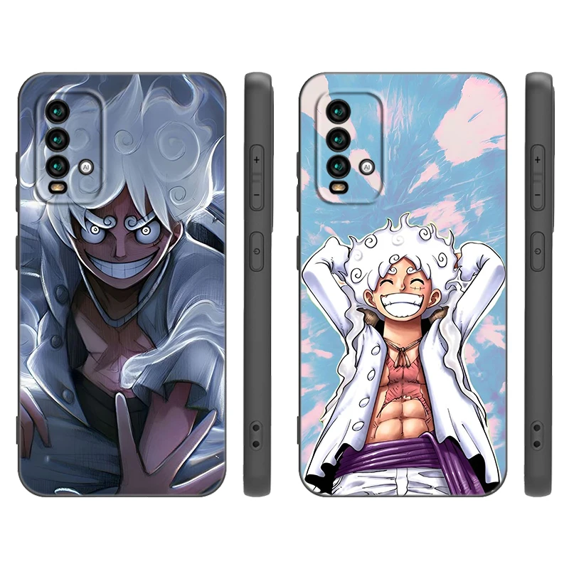 Фото Черный силиконовый чехол для телефона Luffy's Gear 5, аниме для Xiaomi Redmi Note 10 11 12 13 14 Pro Plus 10S 11S 12S, чехол из ТПУ №1