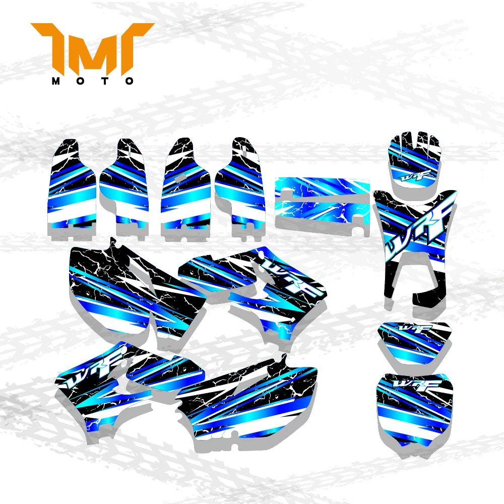 

Для YAMAHA WR 250F WR 450F WR250F WR450F WRF 250 450 2005 2006, мотоциклетный фон, графические наклейки, наклейки