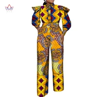 african print jumpsuit for women full sleeve ankle length wide leg elegant lady new size bodycon jumpsuit plus size wy9376
