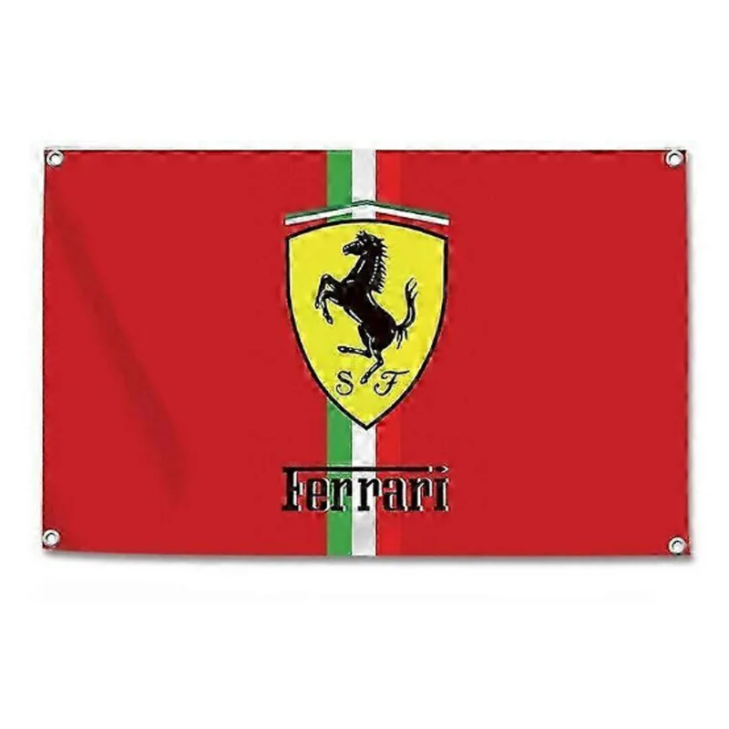 Фото Для Ferrari Fashion классическая спортивная модификация комнаты настенная ткань висит флаг для поддержки большого флага соревнования аплодисменты №2