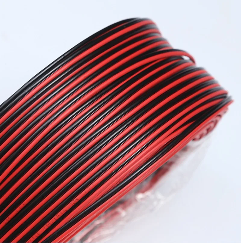 

Красно-черный двухжильный электрический провод 16-30AWG для светодиодных лент