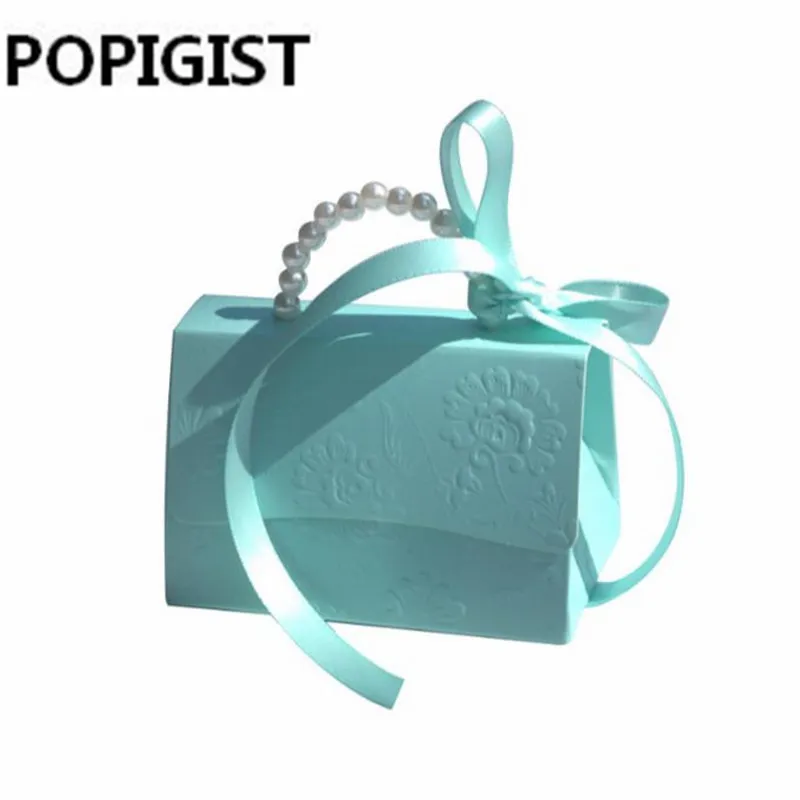 Креативные жемчужные портативные коробки для конфет вечеринки свадьбы