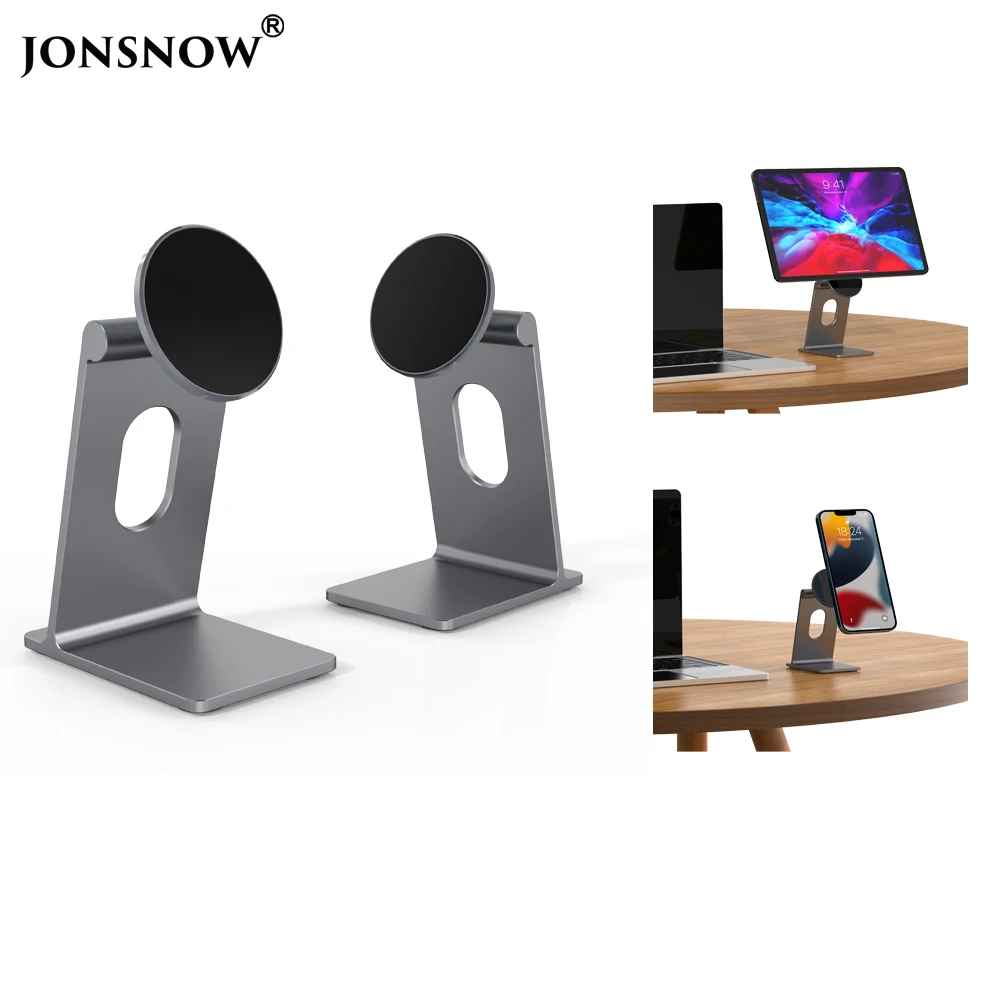 magnetic phone holder tablet stand for iphone for ipad magnet bracket aluminum holder desktop support mount for phone tablet free global shipping