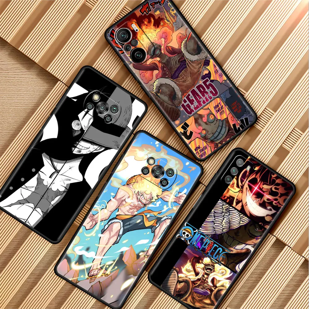 

Phone Case for Xiaomi Mi Poco X3 NFC X4 Pro M3 M4 C40 F3 11T F1 11 Lite for Redmi Note 10 9s Black Funda ONE Japan Anime