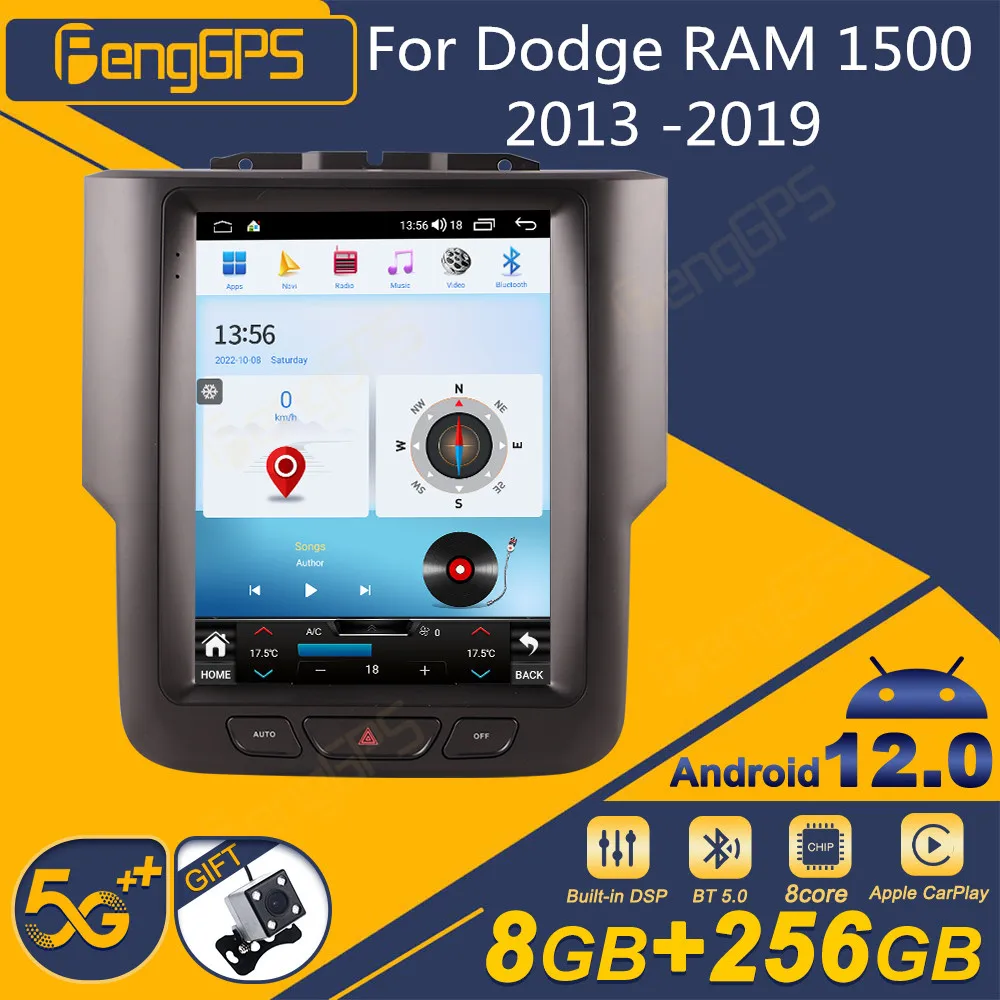 

For Dodge RAM 1500 2013 -2019 Android Car Radio Tesla Screen 2Din Stereo Receiver Autoradio Multimedia Player Head Unit Screen