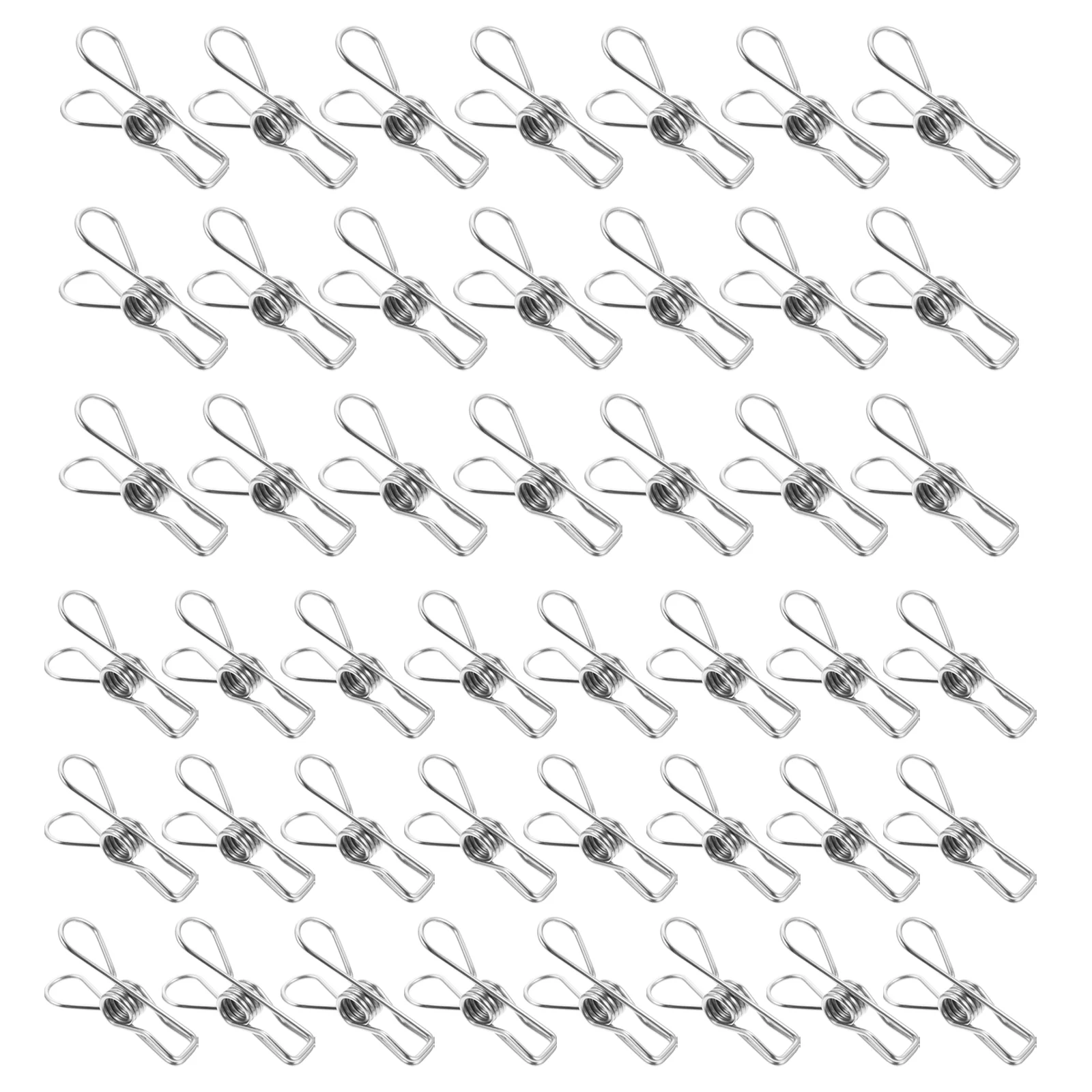 

100 Pcs Stainless Steel Clips Clothes Peg Practical Paper File Clips Clothing Clips