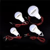 12v led lamp portable led bulb 3w 5w 7w outdoor camp tent night fishing hanging light emergency cold white