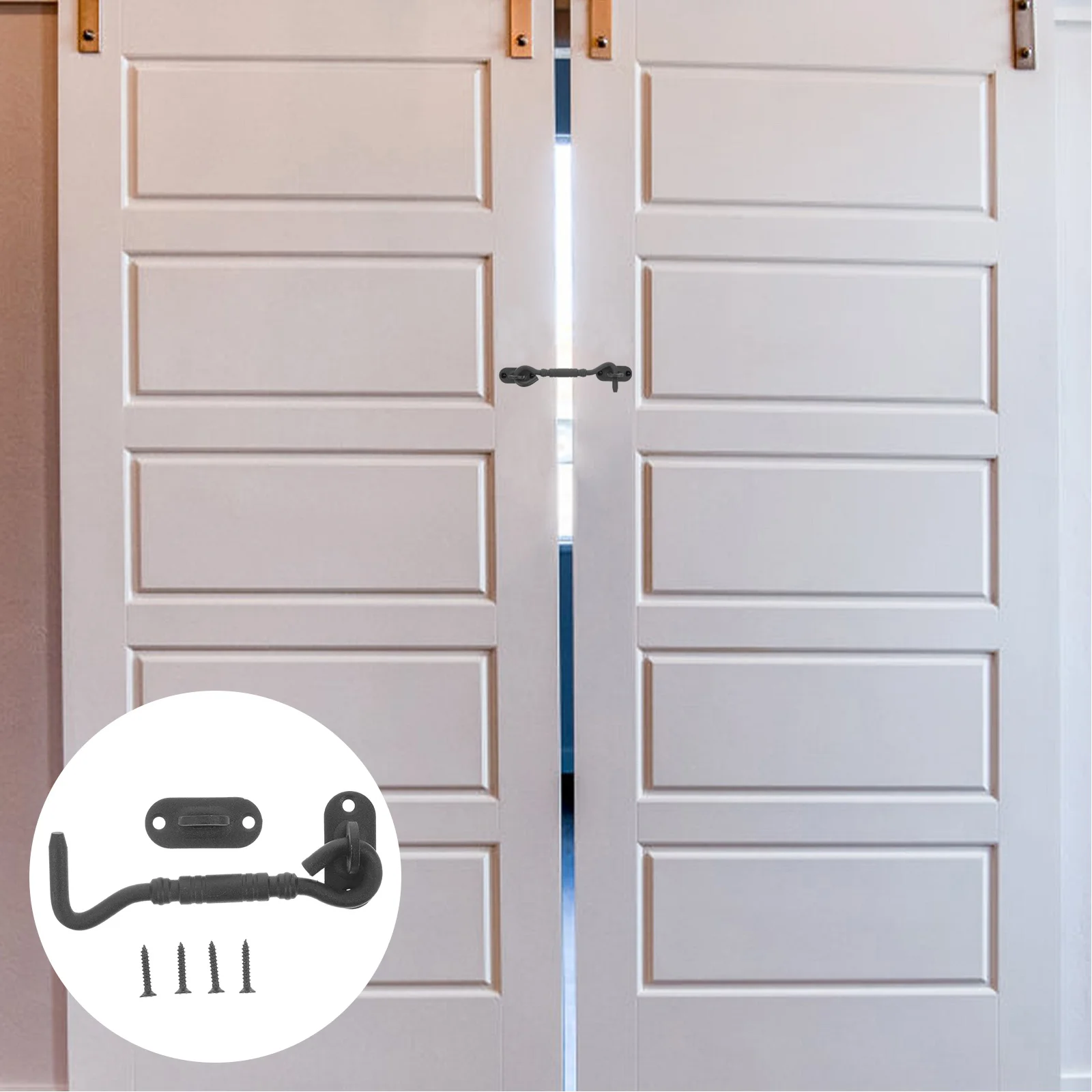 

Garage Door Latch Stainless Steel Hook Lock Locks Doors Privacy Cabin Hooks Matte Black Window Closet