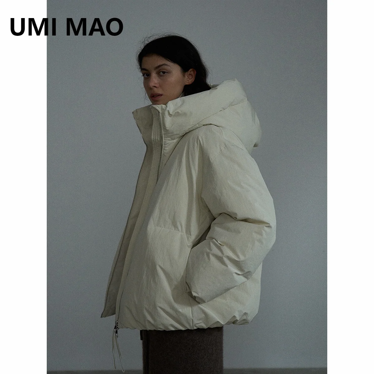 UMI MAO утолщенные теплые женские куртки зимнее пальто верхняя одежда на молнии с