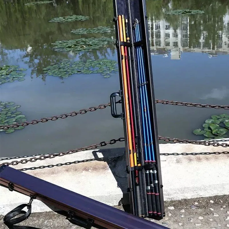 

Коробка из алюминиевого сплава для удочек 125 см, коробка для рыболовного снаряжения, необходимая для рыбалки 시 하하하하하이이