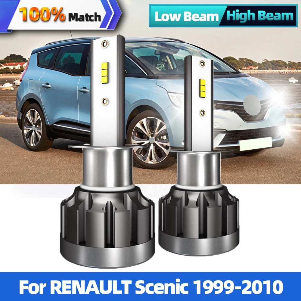 

2PCS H7 H1 Car LED Headlight Bulbs 90W 12000LM 6000K Auto Headlamp Led Car Light 12V Car Styling For RENAULT Scenic 1999-2010