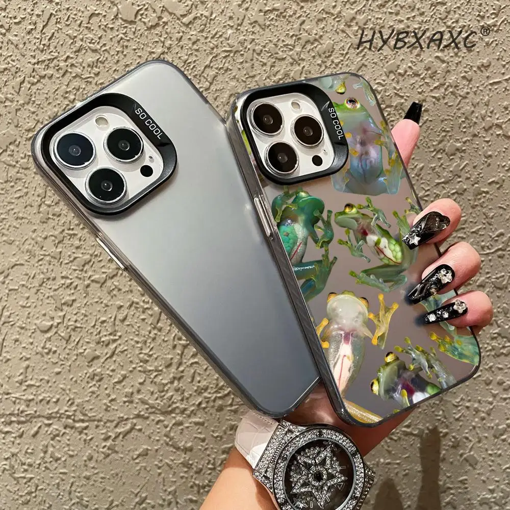 Реалистичный прозрачный чехол для телефона с принтом лягушки для iPhone 17 11 12 13 14 15 16 Pro Max Plus 16E 17 Air, забавный противоударный чехол с животными HYBXAXC (art.: 3920db720443e) - 3920db720443e