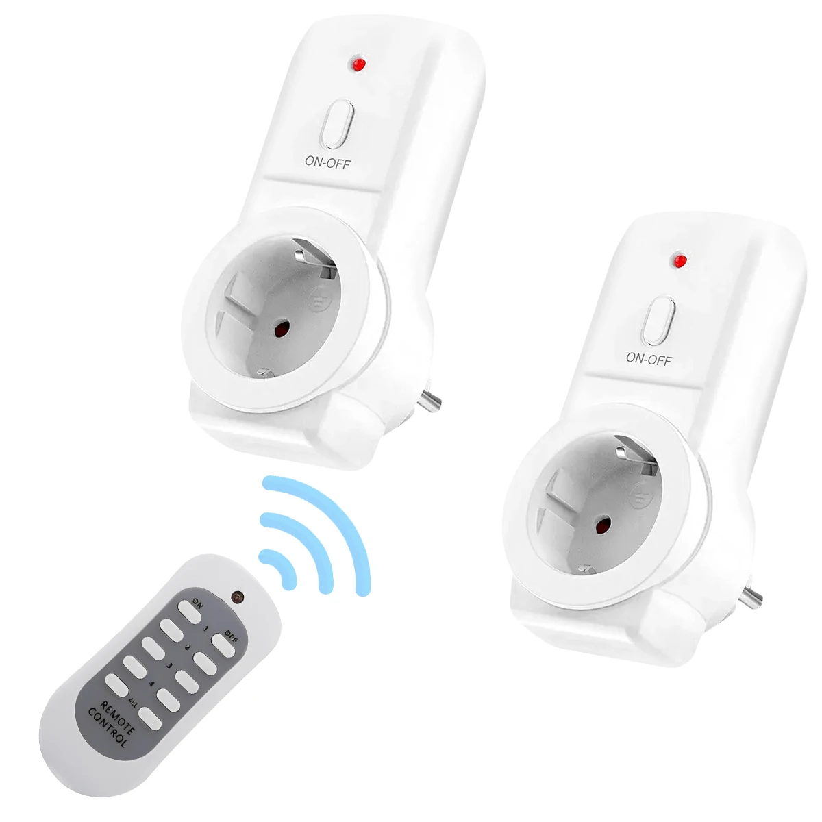 

2 шт., электрическая розетка с дистанционным управлением, 16 А, 3680 Вт