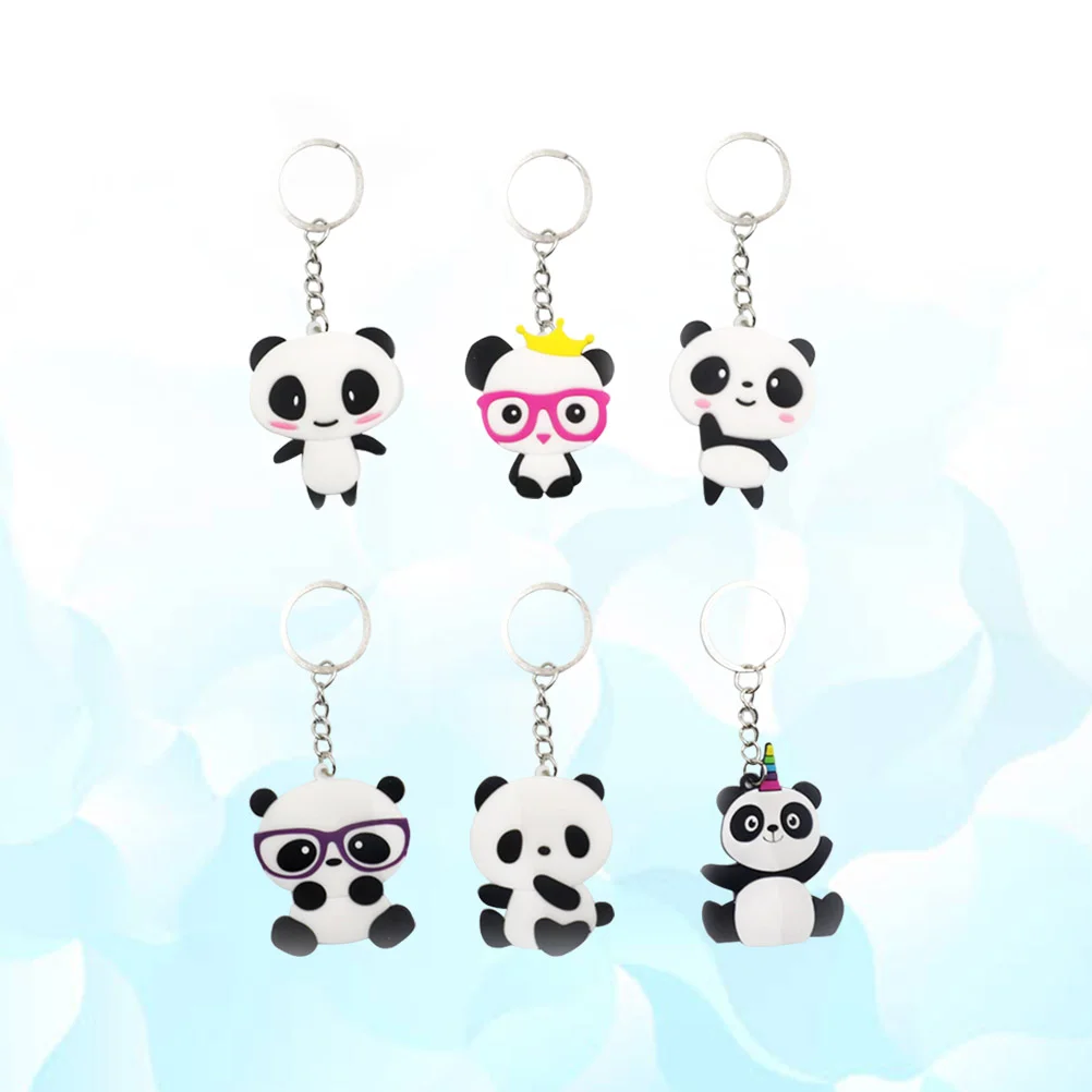 

Panda Keychain Key Creative Pendant Hanging Keychains Gift Keyrings Cartoon Chain Shape Ring Holder