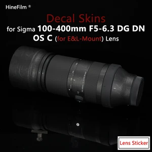 sigma 100 400mm Lens Decal Skin for Sigma 100-400mm F5-6.3 DG DN OS for Sony E mount Lens Protector Anti-scratch Cover Sticker