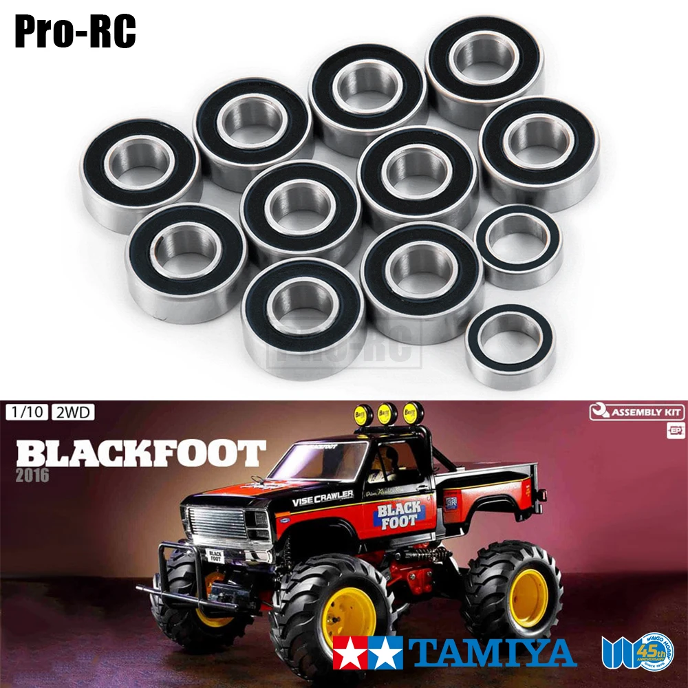 

12pcs Ball Bearings Kit Chrome Steel For Tamiya Blackfoot Monster Beetle Mud Blaster Fast Attack RC Car