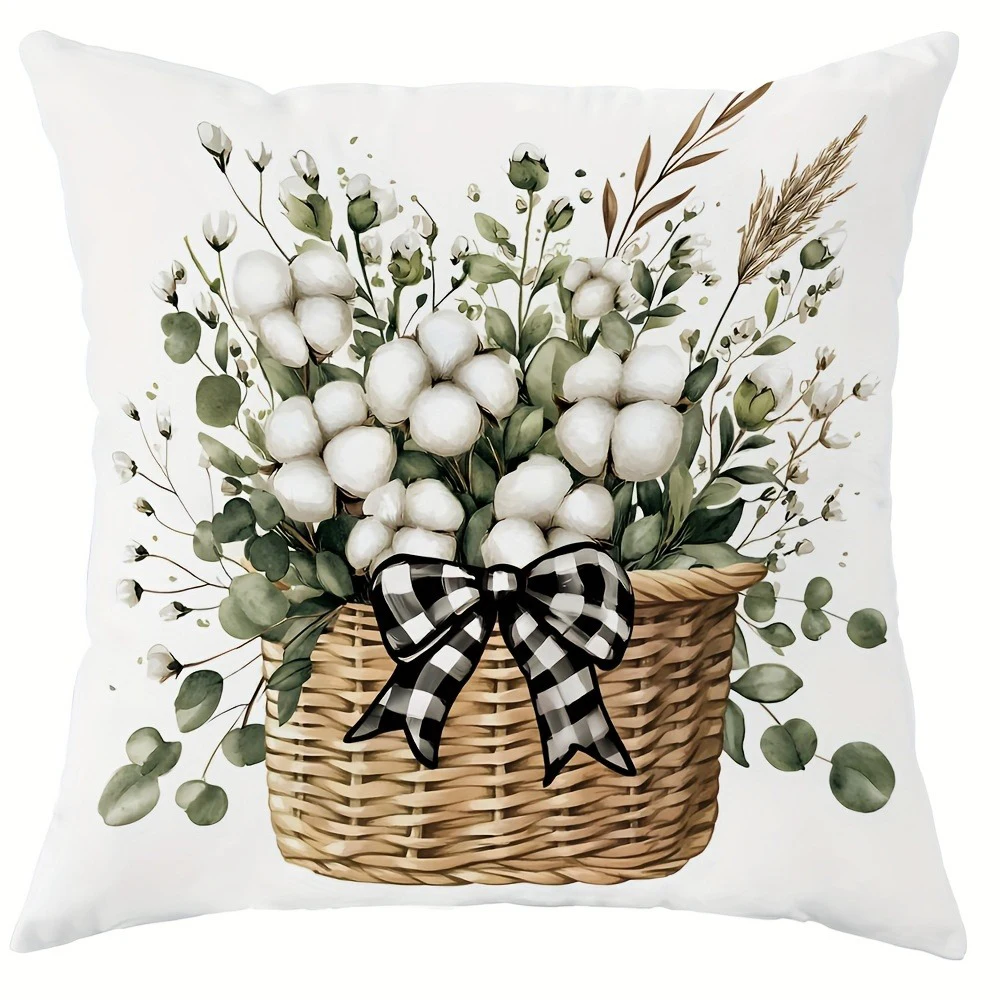 

Красочные цветы с надписью «Hello Spring» · Наволочки Spring Vitality, наволочка для дивана, украшение комнаты