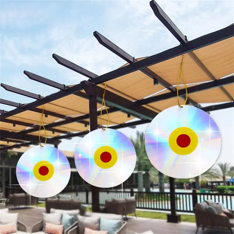 

Bird Repellent Tools Double-sided Laser Reflective CD Courtyard Decoration Anti-bird Film Reflective Bird Repellent Plate