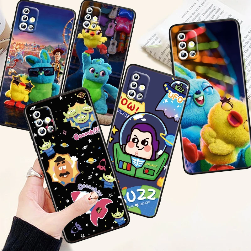 

Disney Toy Story Cute Phone Case For Samsung A73 A72 A71 A54 A53 A52 A51 A42 A33 A32 A24 A23 A22 A21S A13 A04 A03 5G Black