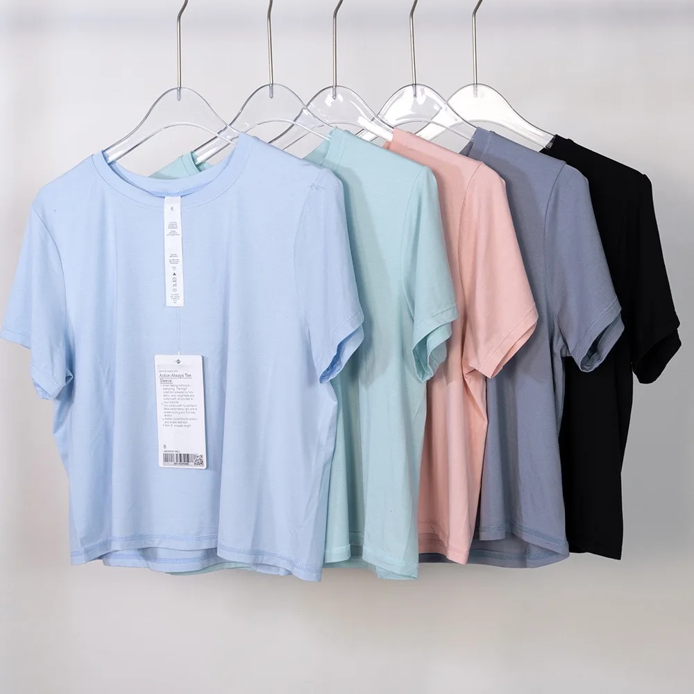 

Lulu-Ladies short t-shirt breathable modal loose high elastic speed dry sports short sleeve yoga clothes