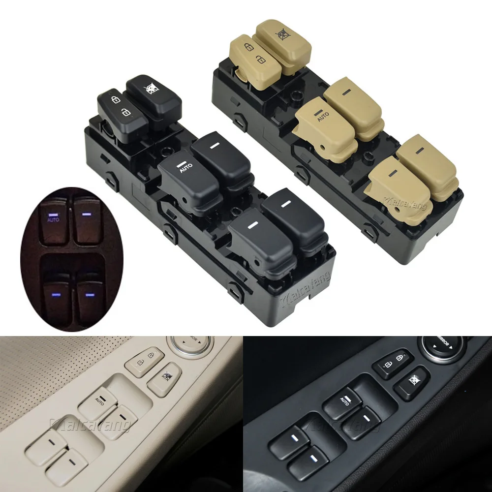 

Black/Beige Front Left Driver Side Power Window Switch Button 93570-3S000 93570-3S000RY For Hyundai Sonata 2011 2012 2013 2014