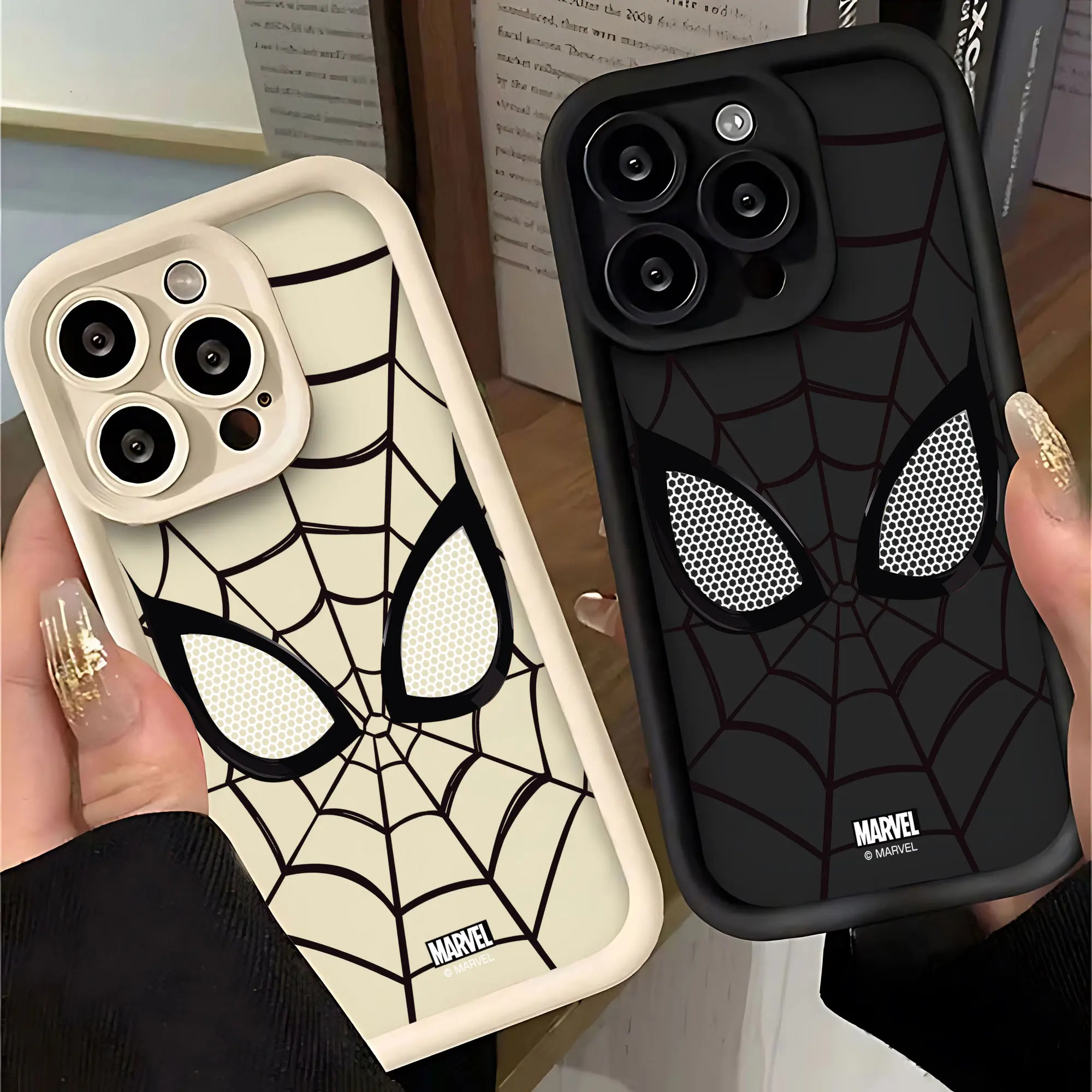 Горячее предложение Marvel Человек-паук черный белый крутой телефон для OPPO A5 A7 A16 A17