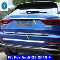 accessories rear tail door strip tailgate trunk trim cover exterior parts stainless steel decoration fit for audi q3 2019 2022