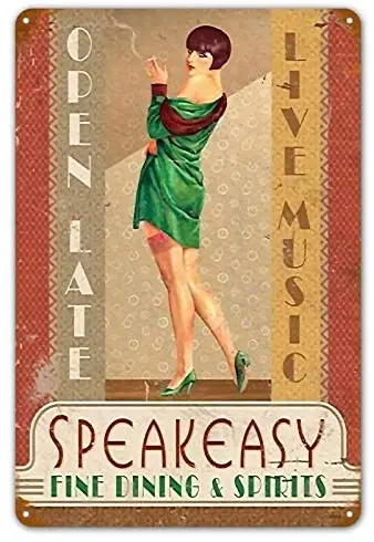 

Speakeasy винтажный Фотофон в стиле ретро для девушек, украшение для стен, плакат для дома, клуба, бара, паба, кафе, гаража, магазина 8x12 дюймов