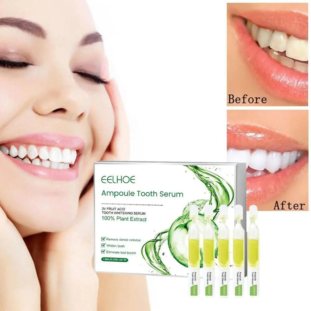 

Teeth Whitening Essence 10 Pcs Deep Cleaning Natural Ampoule Toothpaste Teeth Care Whitener Oral Hygiene Flavor Mint Teeth Z6I7