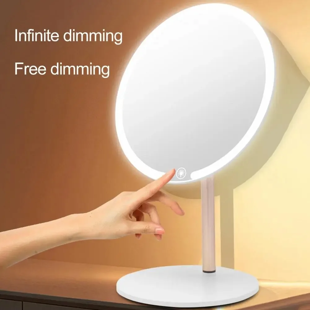 С 3-цветной подсветкой светодиодное зеркало для макияжа регулируемая яркость