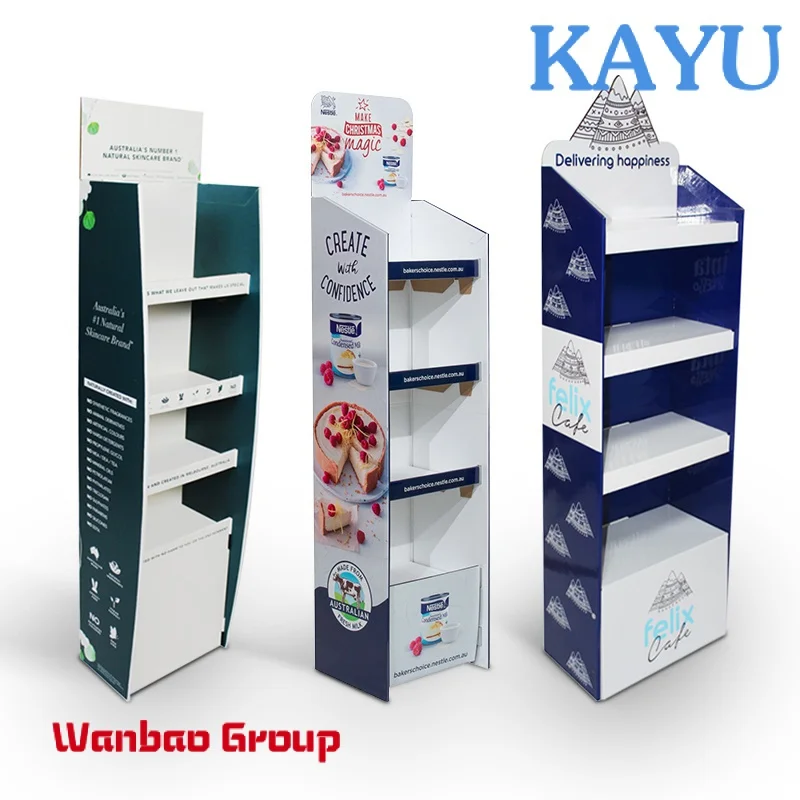 Custom Retail Promotion Stackable Free Standing Point of Sale Die Cut Store golf club Corrugated Cardboard Display rack Malaysia