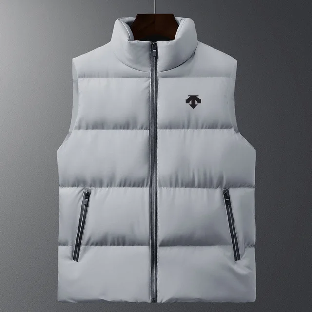 Autumn And Winter Men's Casual Vest Jacket Fashion Zipper Vest Down Jacket Men's Windproof Thermal Vest Jacket Men's Coat