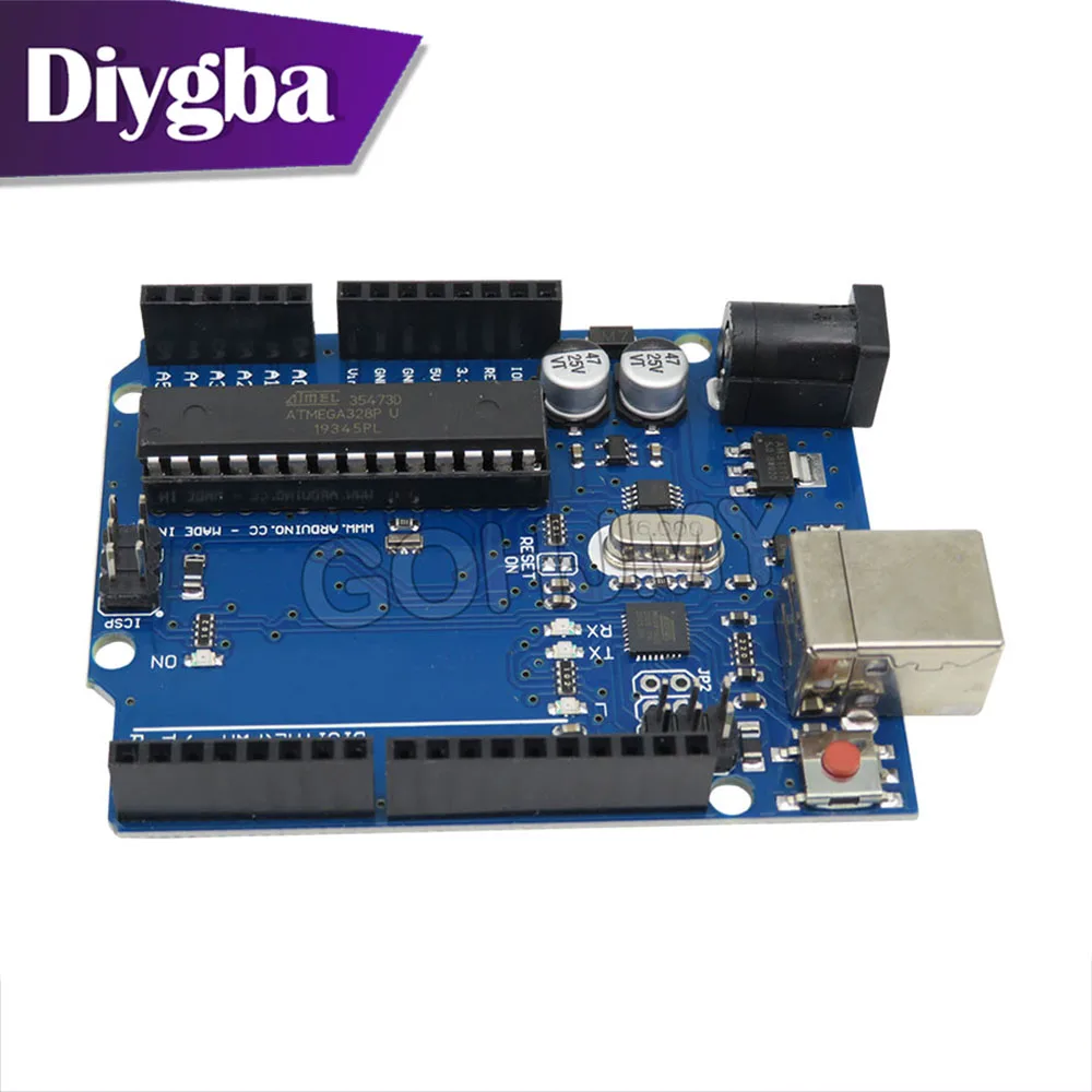 Чип UNO R3 ATMEGA16U2 + MEGA328P для Arduino макетная плата и USB-кабель