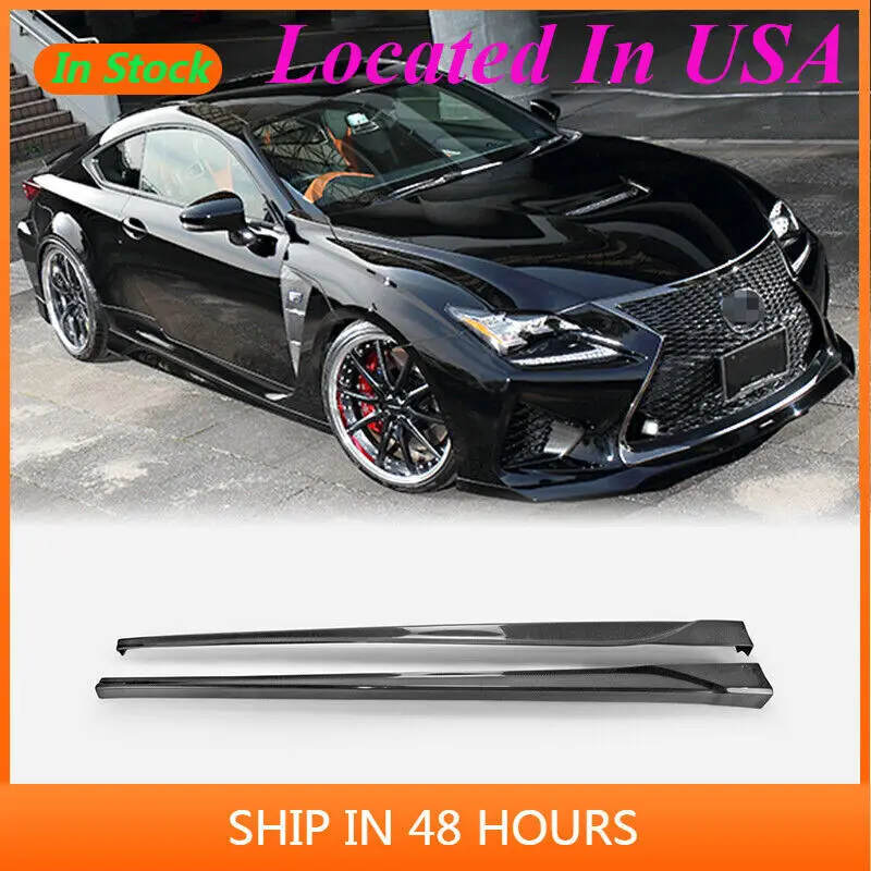 

For Lexus 14-18 RC F USC10 ART Type Carbon Fiber Side Skirt Under Board Pair