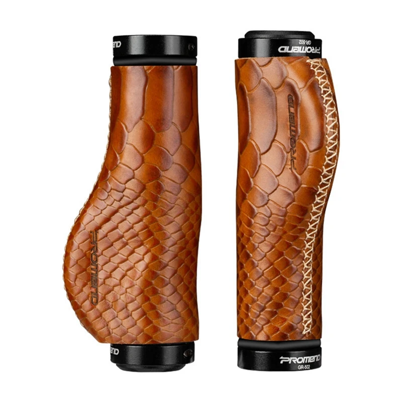 

Promend Bicycle Handle Cover Leather Mountain Bike Ergonomic Grip Small Wheel Flat Handle Cover Riding Part Equipment
