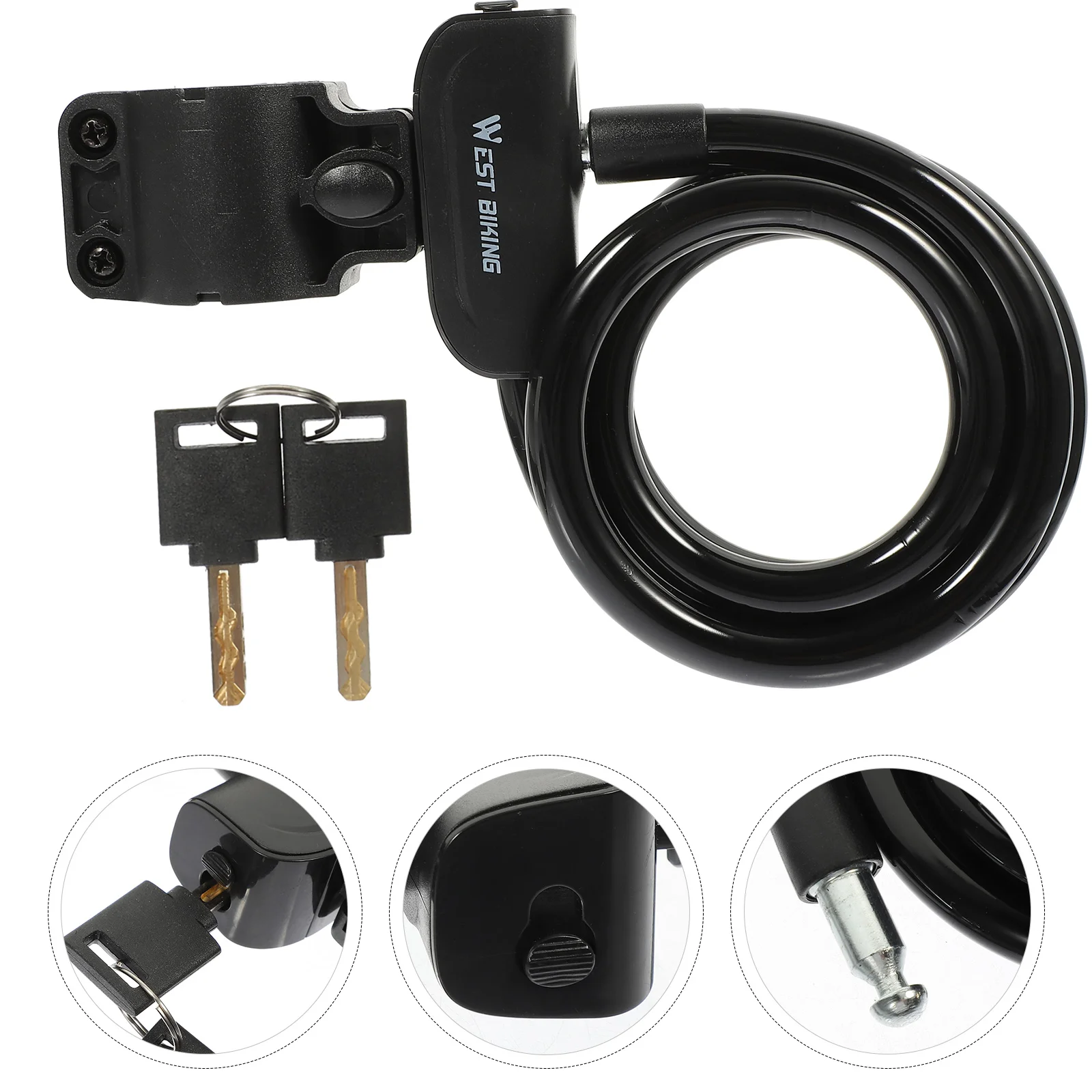 

Lock Bike Chain Securitymotorcycle Cable Anti Waterproof Alarm Locks Accessories Cycle Duty Heavy Safety Portablemountain