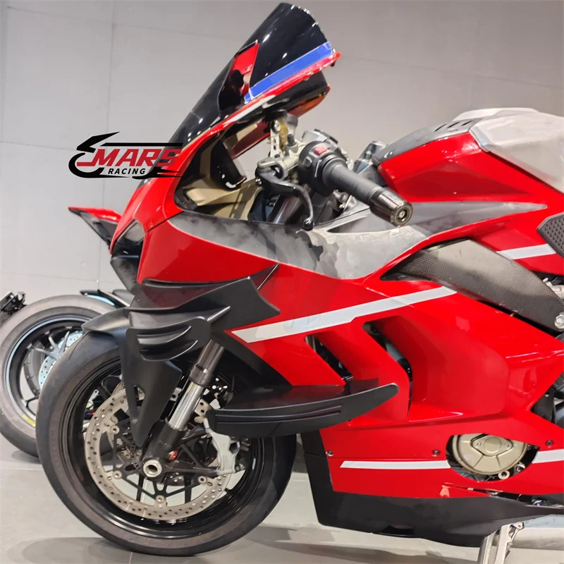 Подходит для мотоциклов DUCATI Panigale V4, V4S, V4R 2018-2022 годов выпуска, аксессуары для мотоциклов, передний аэродинамический спойлер, динамическое крыло. (art.: 3920d7d290fff) - 3920d7d290fff