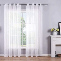 promotion semi sheer curtains privacy curtains light filtering soft drapes for bedroom living room bathroom window decor