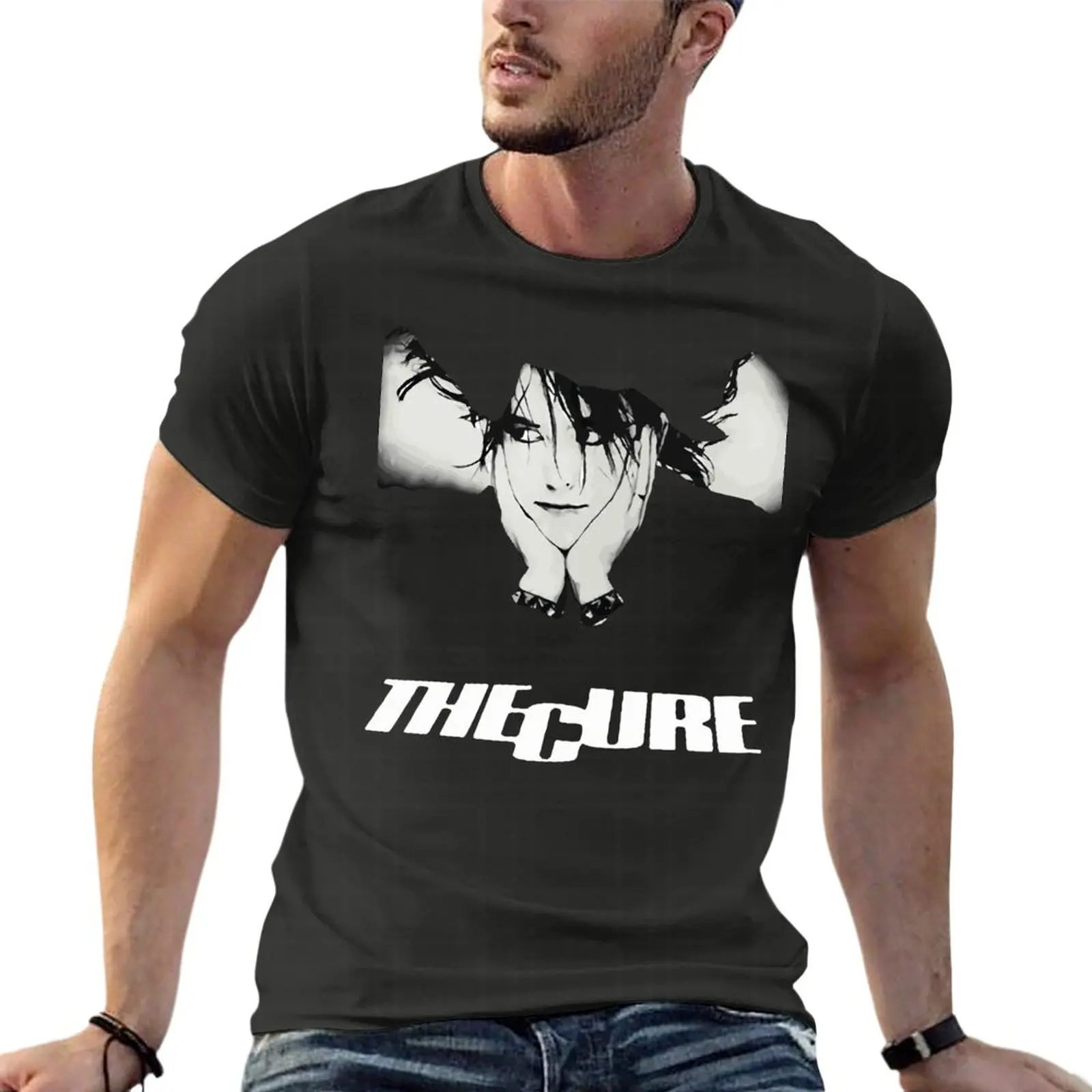 

The Cure Пятница, я влюблен, жесткая рок-группа, размер d, футболка для мужчин, одежда, 100% хлопок, яркий Размер, топ, футболка