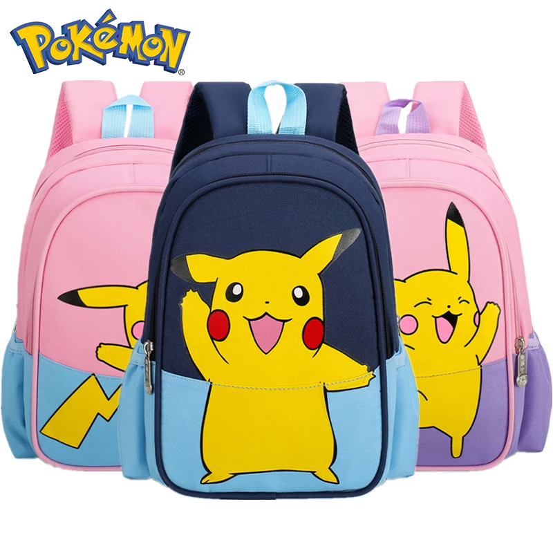 

Детский рюкзак с мультипликационным изображением покемона, универсальный школьный рюкзак для мальчиков и девочек, рюкзак с аниме-персонаж...