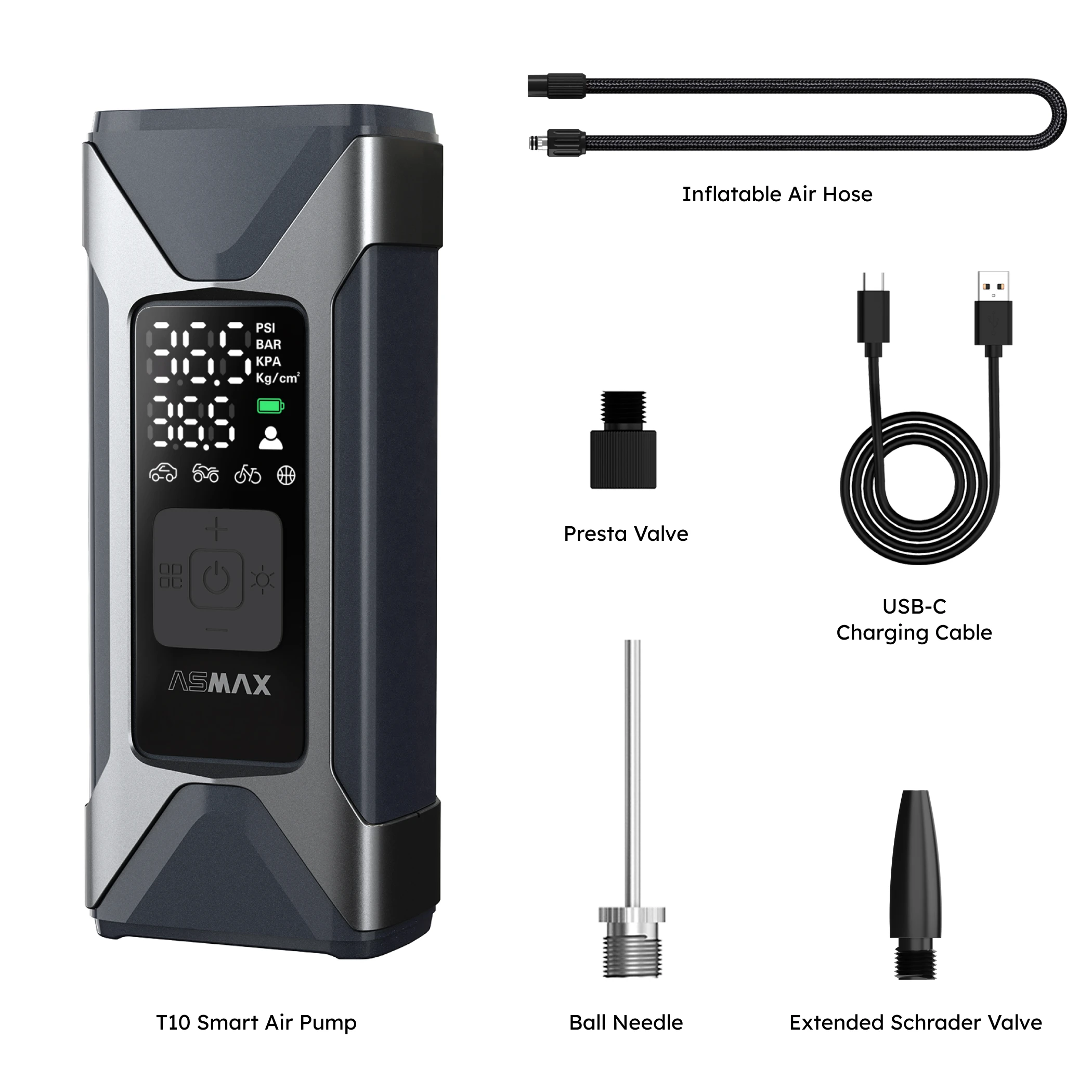 

ASMAX 160PSI портативный насос для накачивания мотоцикла воздушный насос 7500 мАч электрический насос для накачивания шин для автомобиля велосипедные шарики воздушный компрессор